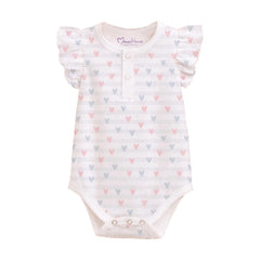 Organic Cotton Newborn Baby Clothing Set | Baby Shower Gift Hamper | Frill Onesie & Cap, Mittens, Botties Set | 0-6 Months | Pack of 4