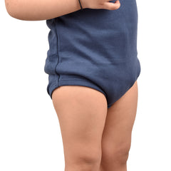 Baby Soft Organic cotton Unisex  Onesie/BodySuit - Navy, Sky Blue & Dark Blue Striped - Pack of 3