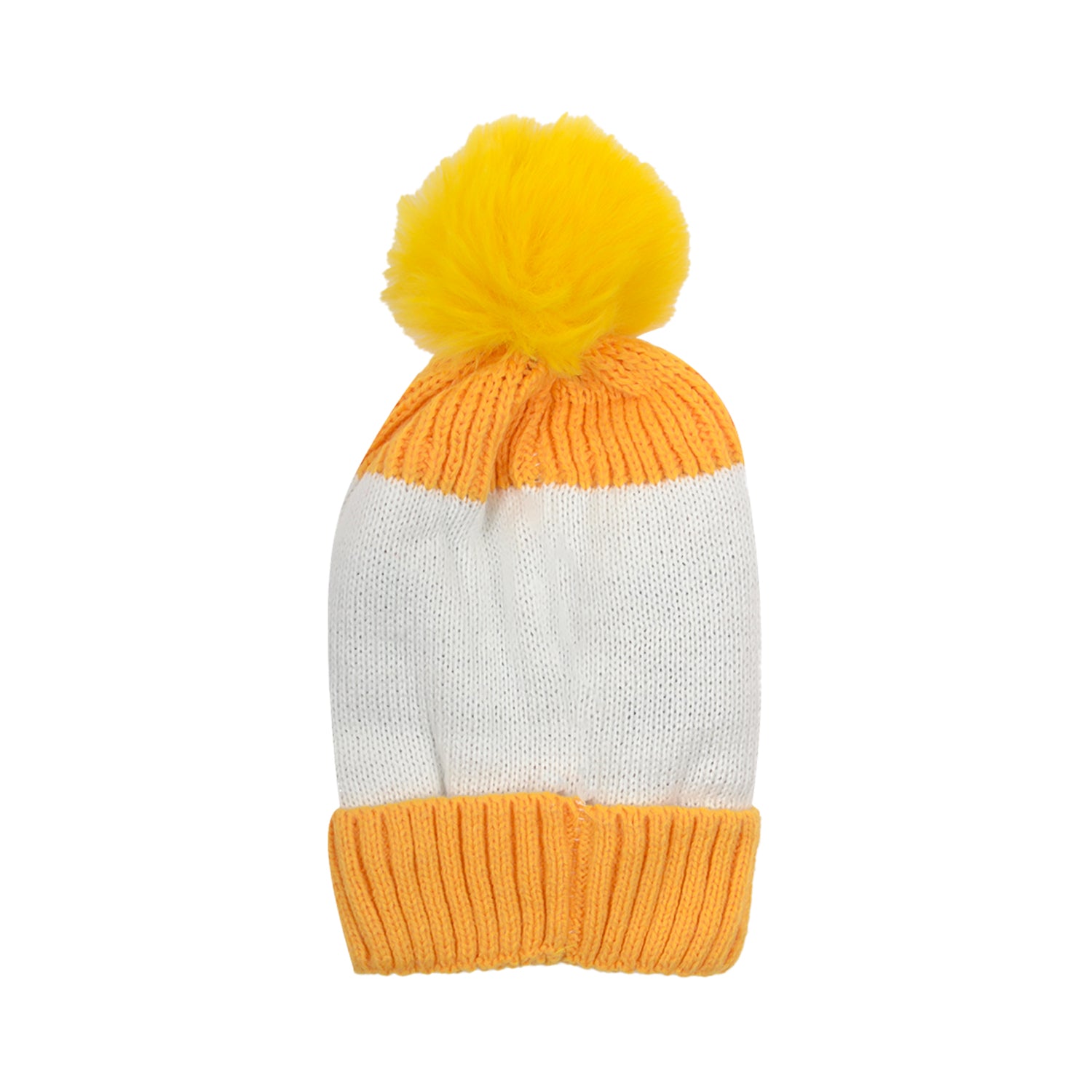 Baby Unisex Woolen Caps | Yellow & Red | Smile | Pack Of 2