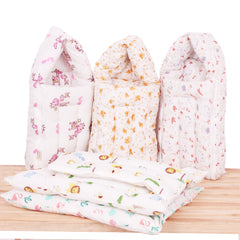 Baby Organic Cotton Muslin Sleeping cum Carrying Nest Bag | 0-3 Months | Pack of 1