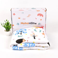 BABY QUILT BLANKET CUM BEDSPREAD- 0-3 YEARS - 110*120 CM - JUNGLE SAFARI