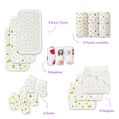 New Born Baby Essentials Gift Combo Box -0-6 Months- 40 Items