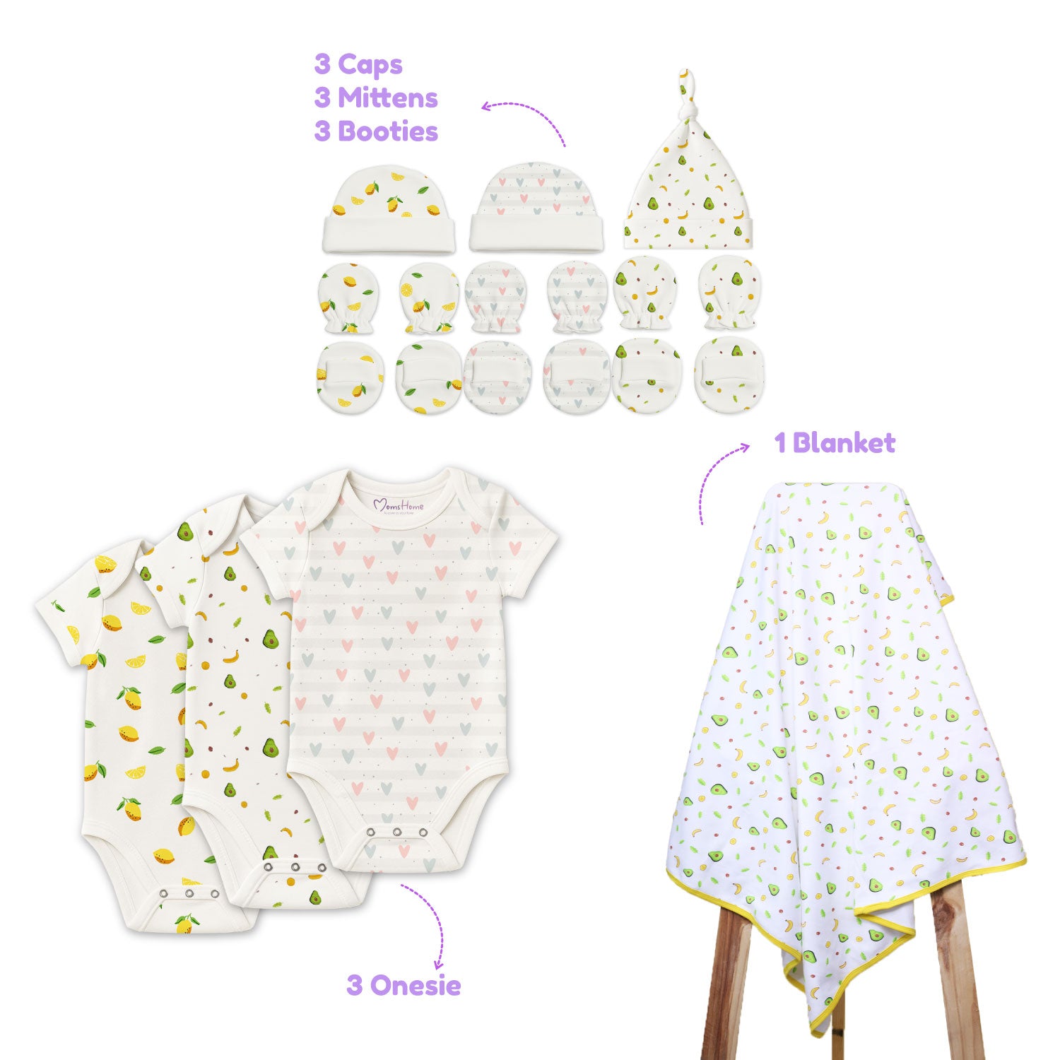 New Born Baby Essentials Gift Combo Box -0-6 Months- 40 Items