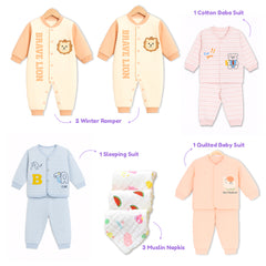 Winter Hospital Kit For Newborn Baby | New Born Baby Essentials Gift Combo | 40 Items | Mixed Design