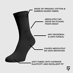 FOOTPRINTS Unisex Solid Cotton Formal & Ankle-Length Socks -Pack Of 3