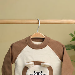 Winter Warm Woollen Full Sleeve Co-ord Sets For Baby | Bunny | Set of 1
