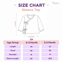 Organic Cotton Newborn Baby Clothing Set | Baby Shower Gift Hamper | Kimono Top, Pyjama & Cap Set | 0-6 Months | Pack of 3