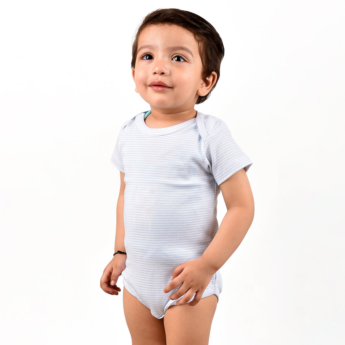 Baby Soft Organic cotton Unisex  Onesie Pack of 1 - Blue Stripped