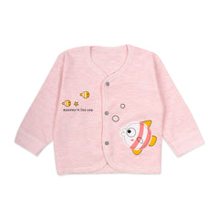 Baby's Warm Unisex Cotton Suit Set - 1 Pajama and 1 Shirt - Pink