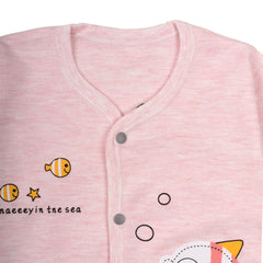 Baby's Warm Unisex Cotton Suit Set - 1 Pajama and 1 Shirt - Pink