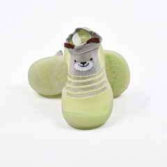 Baby Toddler Sock Shoes Soft Silicone Sole Shoes Breathable Cotton Shoes Anti-Slip for Kids Baby (Green)