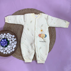 Organic Cotton Full Body Romper For Baby | Elephant | Pack of 1