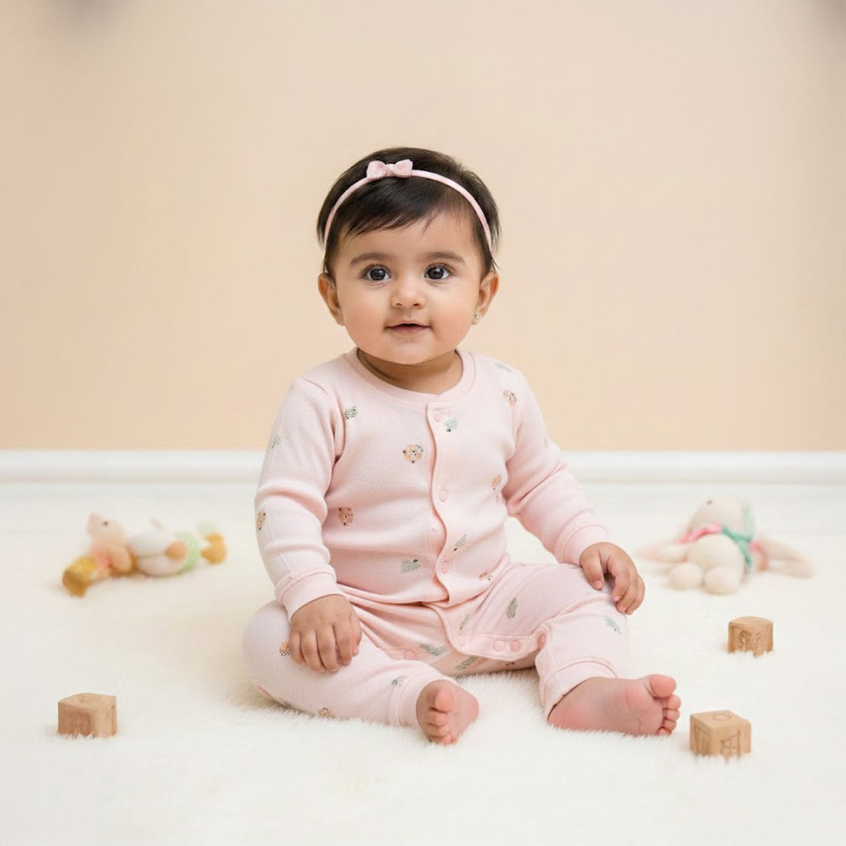 Organic Cotton Full Body Romper For Baby | 0-6 Months | Pack of 1