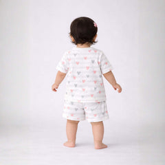 T-Shirt & Shorts Co-ord Set for Kids | Elegant & Comfortable Summer Wear | Organic Cotton Clothing Set | Little Heart | Pack of 1