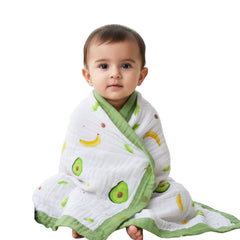 Organic Cotton 6 Layer Muslin Blanket | Super Soft Cotton Kids Blanket | 100X70 CM | 0-12 Months | Pack of 1