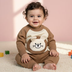 Winter Warm Woollen Full Sleeve Co-ord Sets For Baby | Bunny | Set of 1