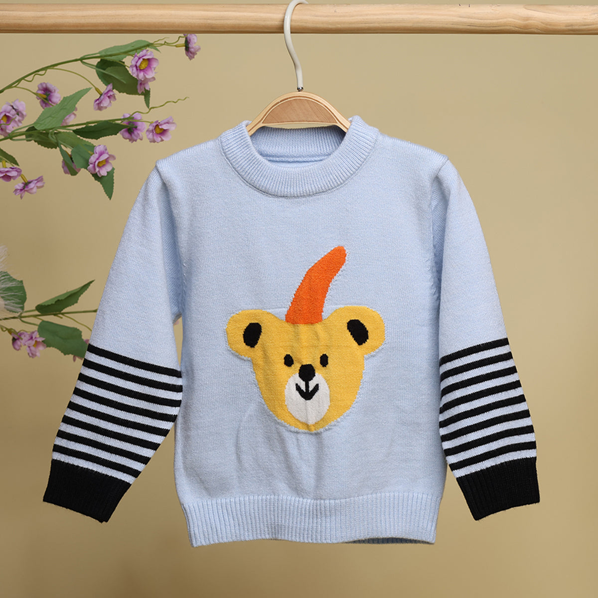 Winter Warm Woollen Full Sleeve Sweater For Baby | Bear | Pack of 1