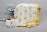 Baby Muslin 6 Layer Wash Towel- 100X100 CM - (0-3 Years) and Pack of 5 Napkins