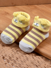 Kids Unisex Organic Cotton Ankle-Length Antiskid Bootie Socks, 0-6 Months