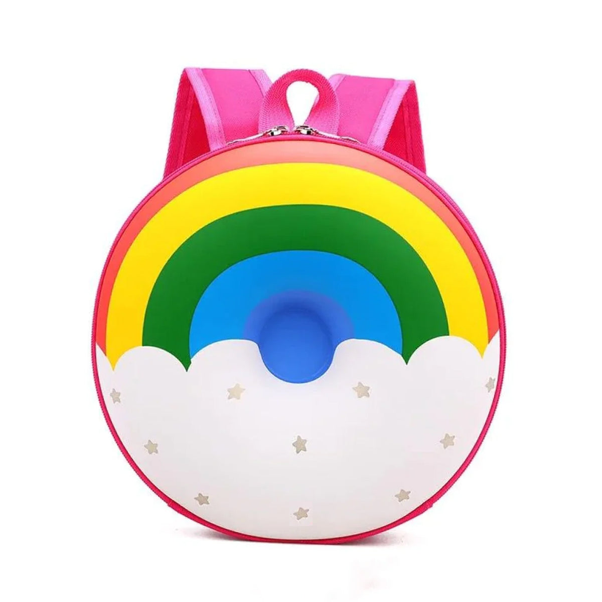 Kids School Bags Rainbow 3D Style Children Backpacks (Pink)