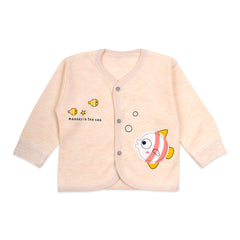 Baby's Warm Unisex Cotton Suit Set - 1 Pajama and 1 Shirt - Peach