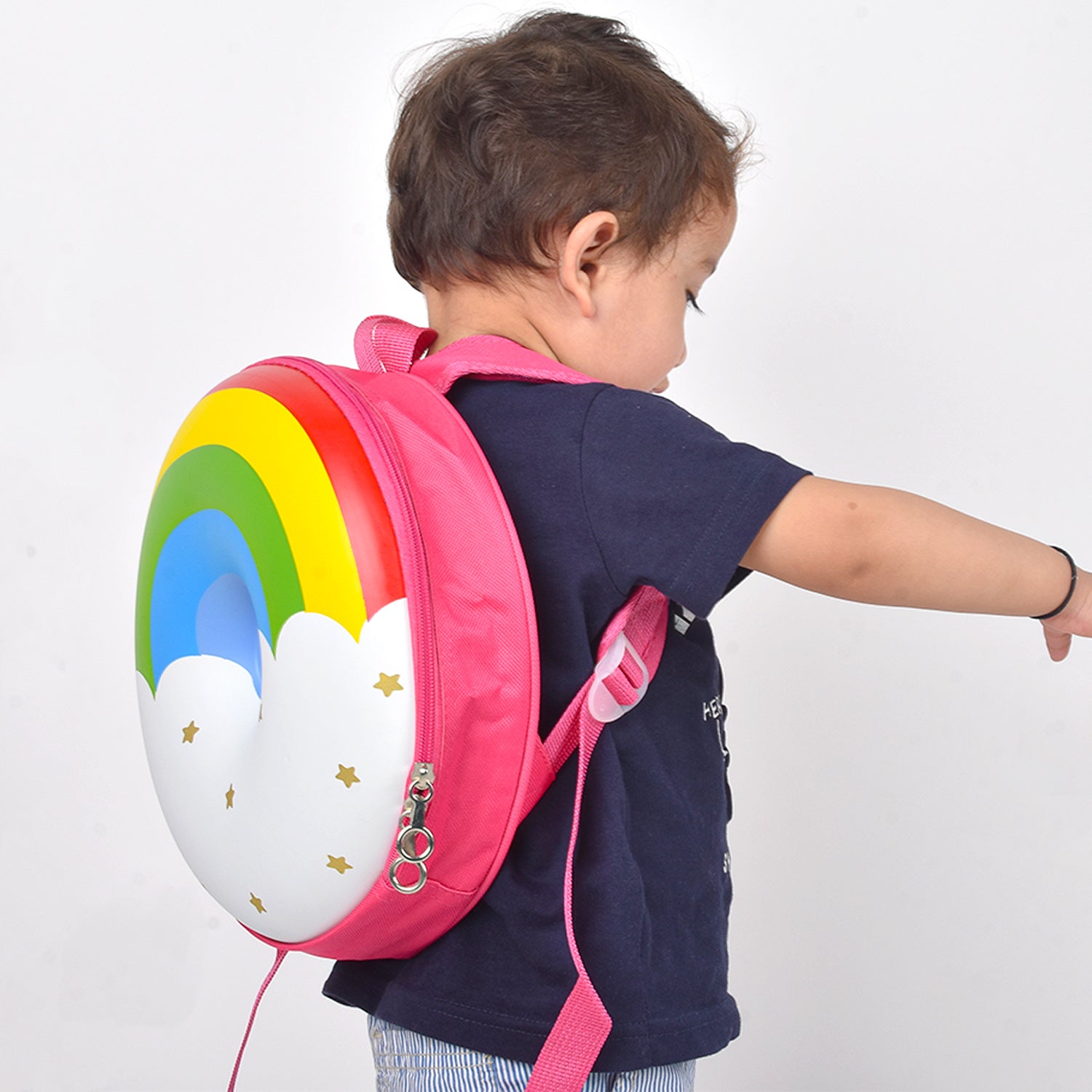 Box Type School Bag Kids School Bags Rainbow 3D Style Children