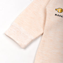 Baby's Warm Unisex Cotton Suit Set - 1 Pajama and 1 Shirt - Peach