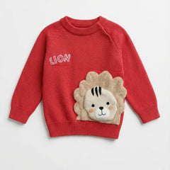 Winter Warm Woollen Full Sleeve Sweater For Baby | Lion | Pack of 1