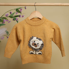 Winter Warm Woollen Full Sleeve Sweater For Baby | Lion | Pack of 1