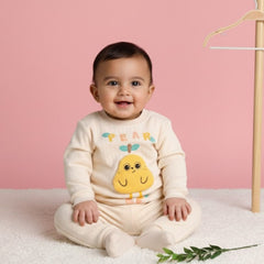 Winter Warm Full Sleeve Co-ord Sets For Baby | Cotton Baby Clothing Set | Pear | Set of 1