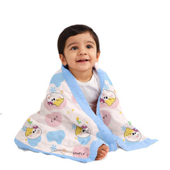 Organic Cotton 6 Layer Muslin Blanket | Super Soft Cotton Kids Blanket | 100X70 CM | 0-12 Months | Pack of 1
