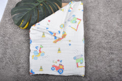 Moms Home Baby Super Soft Absorbent Muslin 6 Layer Towel Cum Blanket - Pack of 1
