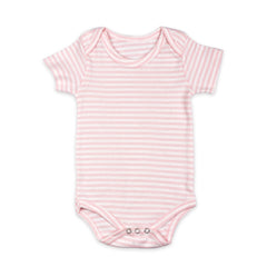 Baby Organic Cotton Onesie | Blue Stripped & Pink Stripped | 6-12 Months | Pack of 2
