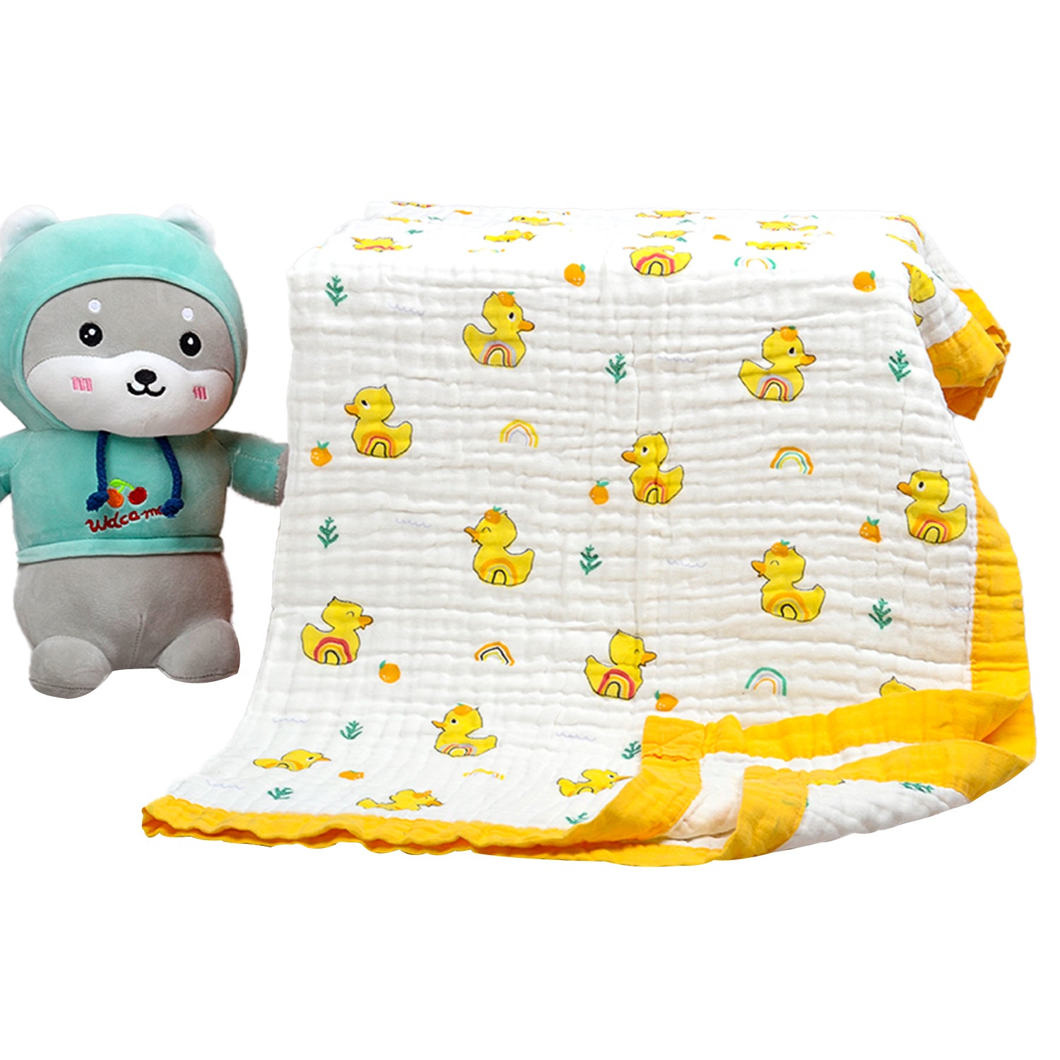 Baby Muslin 6 Layer Muslin blanket Cum Towel- 100X100 CM | 0-3 Years | Pack Of 1