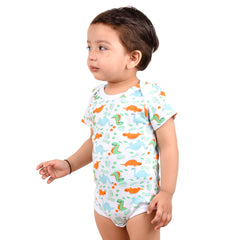Moms Home Baby Soft Organic cotton Unisex  Onesie Pack of 1 - Dinosaur