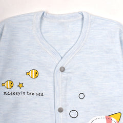 Baby's Warm Unisex Cotton Suit Set - 1 Pajama and 1 Shirt - Blue