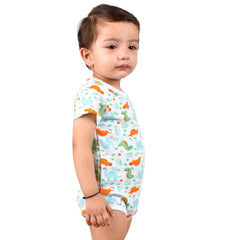 Moms Home Baby Soft Organic cotton Unisex  Onesie Pack of 1 - Dinosaur