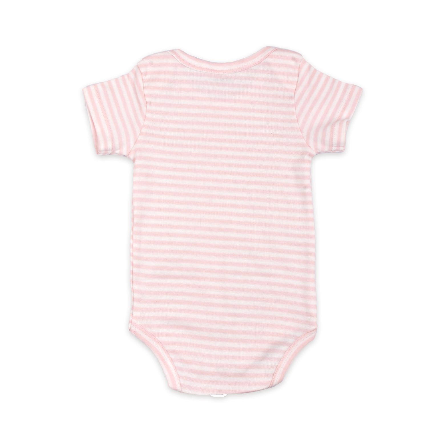 Moms Home Baby Soft Organic cotton Unisex  Onesie Pack of 2 - Blue Stripped & Pink Stripped - 0-3 Months