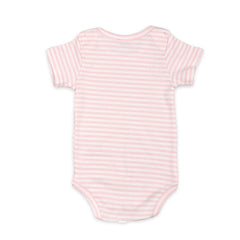 Baby Organic Cotton Onesie | Blue Stripped & Pink Stripped | 6-12 Months | Pack of 2