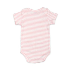 Moms Home Baby Soft Organic cotton Unisex  Onesie Pack of 2 - Blue Stripped & Pink Stripped - 0-3 Months