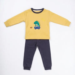 Winter Warm Full Sleeve Co-ord Sets For Baby | Cotton Baby Clothing Set | Dino | 3-12 Months | Set of 1