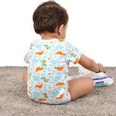 Moms Home Baby Soft Organic cotton Unisex  Onesie Pack of 1 - Dinosaur