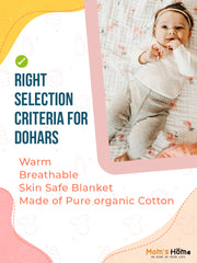 Moms Home Kids Pure Cotton Reversible Dohar, AC Blanket Comforter, Soft Light-Weight Blanket ( Mustard Floral)