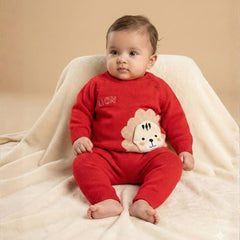 Winter Warm Woollen Full Sleeve Sweater For Baby | Lion | Pack of 1