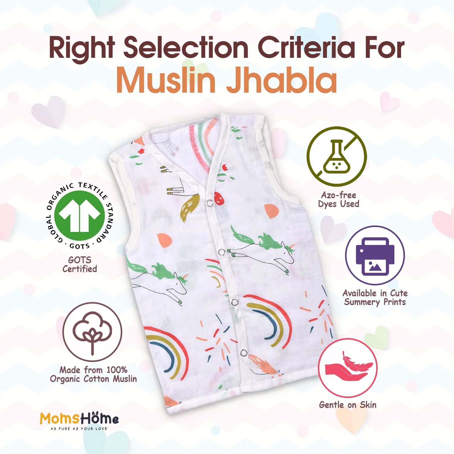 Baby Unisex Organic Cotton Muslin Jhabla and Nappy Set | Pack of 3