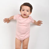 Baby Soft Organic cotton Unisex  Onesie Pack of 2 - Pink & Peach- 0-3 Months