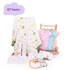 New Born Baby Essentials Gift Combo Box  0-6 Months - 27 Items