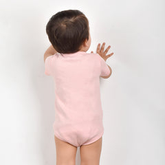 Moms Home Baby Soft Organic cotton Unisex  Onesie Pack of 1 - PINK