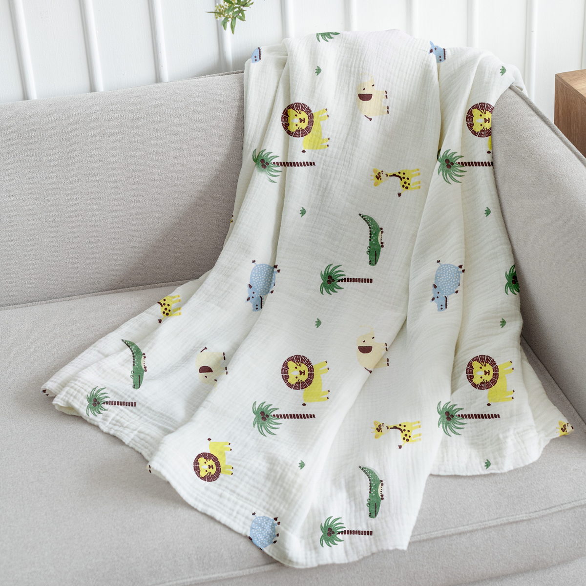 Baby Muslin Swaddle - 100x100 CM - Pack Of 1 Lion