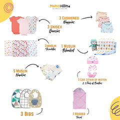 New Born Baby Essentials Gift Combo Box -0-6 Months- 39 Items